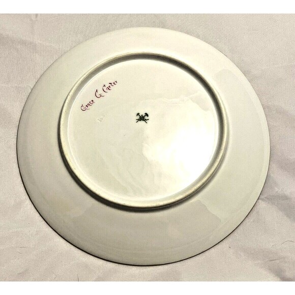 Antique 1860's Plate, Fischer & Mieg Pirkenhammer Bohemia, Hand-Painted, EUC - Picture 6 of 7